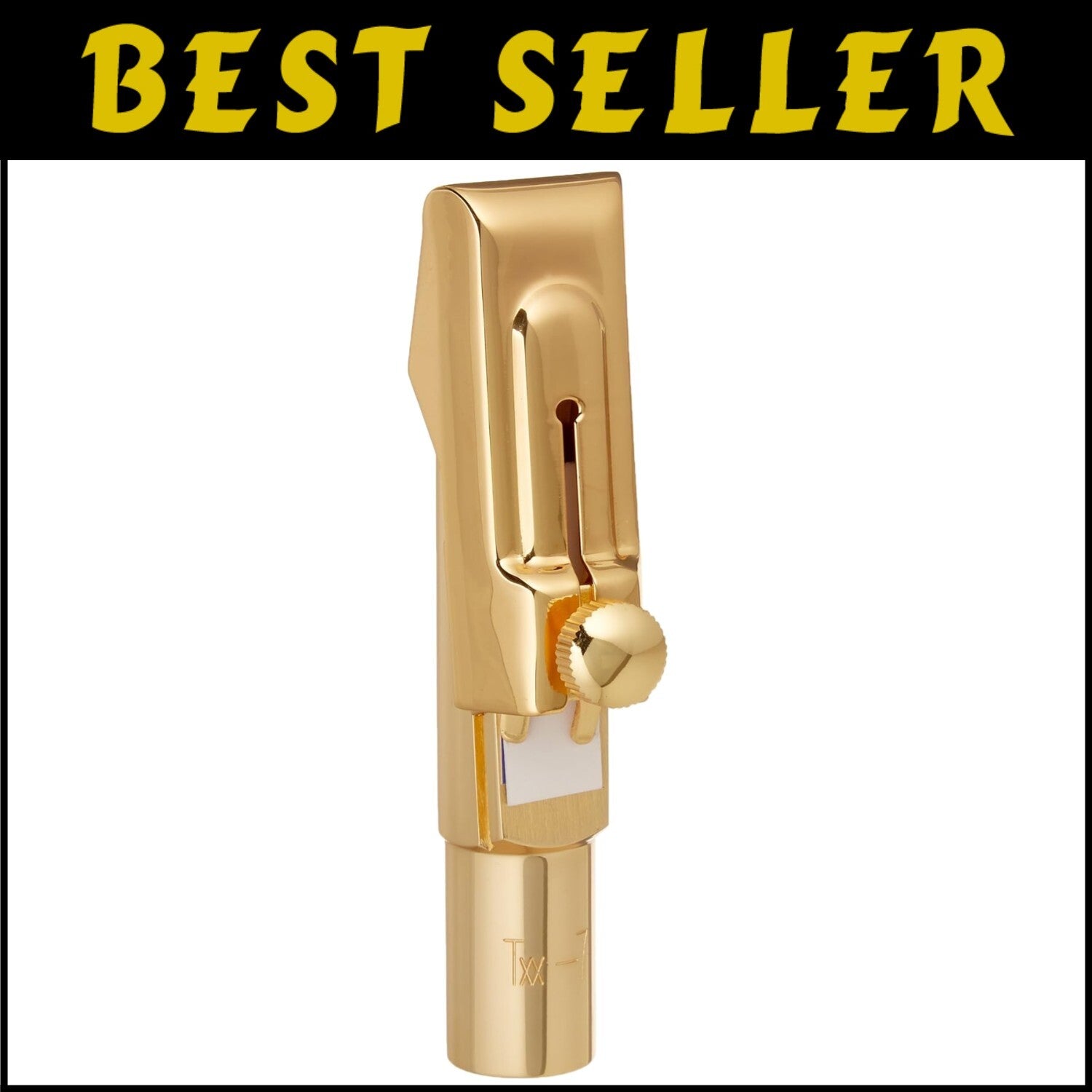 Tenor Saxophone Mouthpiece with Tone Chamber - Gold Metal for Pros & Beginners