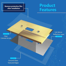 Load image into Gallery viewer, Premium Gold Mirrored Toggle Switch Cover Plates - 5 Pack with Easy Install
