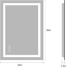 Load image into Gallery viewer, Stepless Dimmable Frontlit &amp; Backlit Bathroom Mirror - Unframed, Shatterproof