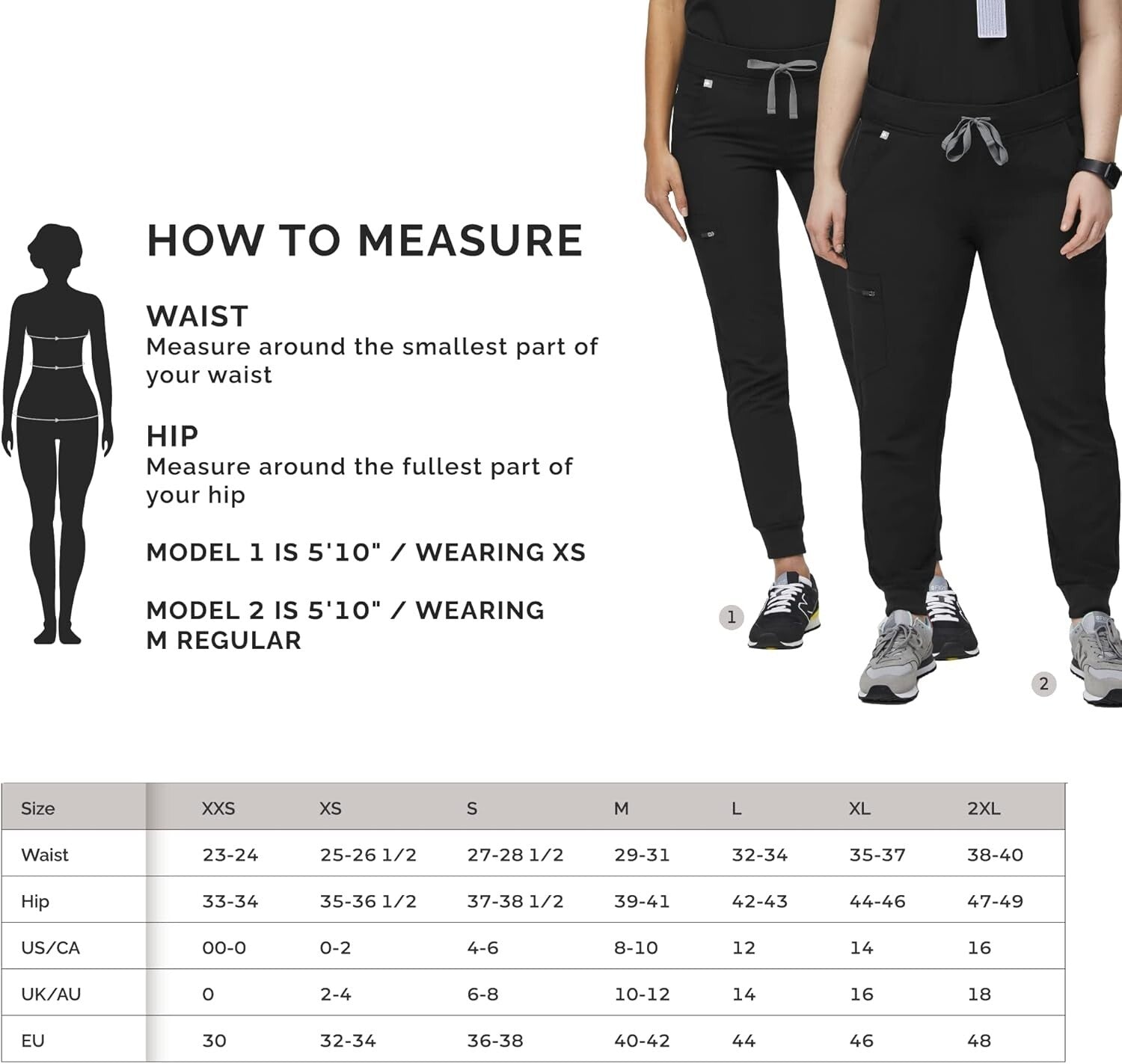 Versatile Women's Slim Fit Jogger Scrub Pants - Soft, Stretchy, Anti-Odor Design