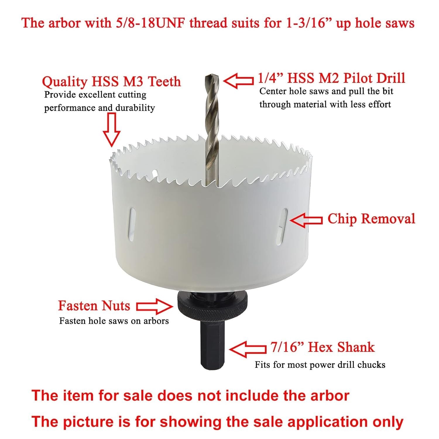 Durable 5-1/4" HSS Bi-Metal Hole Saw with Knock-Out Slots for Easy Core Removal