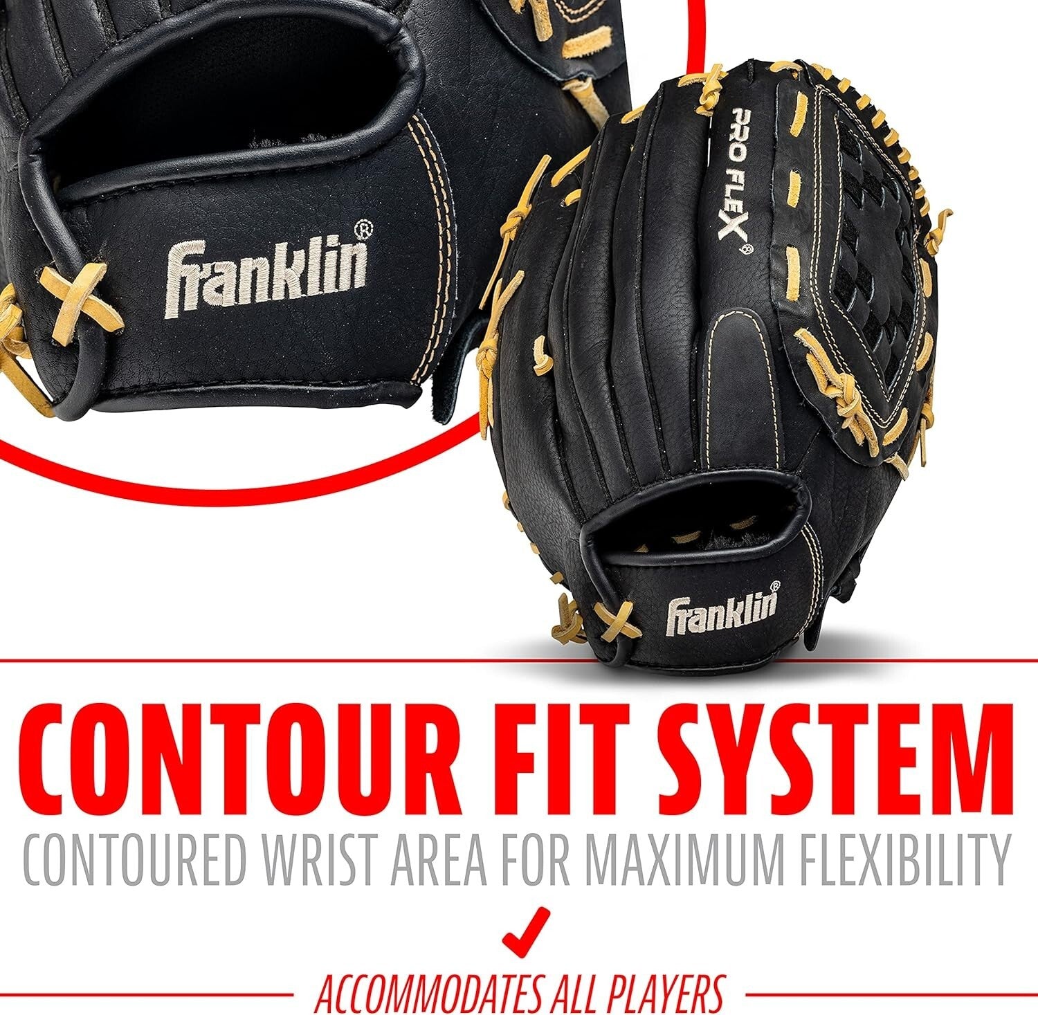 Durable 13-inch ProFlex Baseball/Softball Glove - Fast Play No Break-In Required