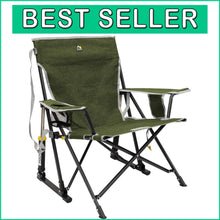 Load image into Gallery viewer, Compact Kickback Rocker Folding Chair for Camping - 250 lbs Capacity, Easy Setup