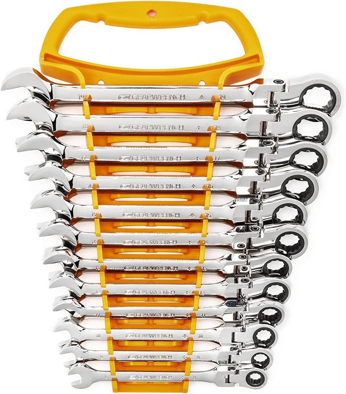 Precision 12-Piece Metric Wrench Set with 72-Tooth Mechanism for Tight Spaces