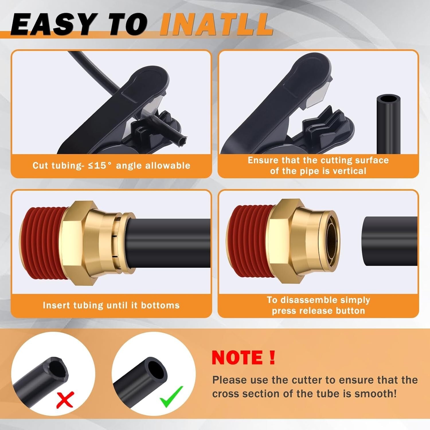 34 Pcs Brass DOT Air Brake Fittings Kit - Quick Connect for Trucks & Industry