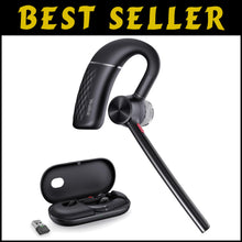 Load image into Gallery viewer, Wireless Bluetooth Earpiece with 4-Mic Noise Cancellation - Ideal for Business