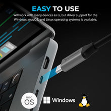 Load image into Gallery viewer, 5GbE USB-C Ethernet Adapter with Rugged Aluminum Body for Fast Connectivity