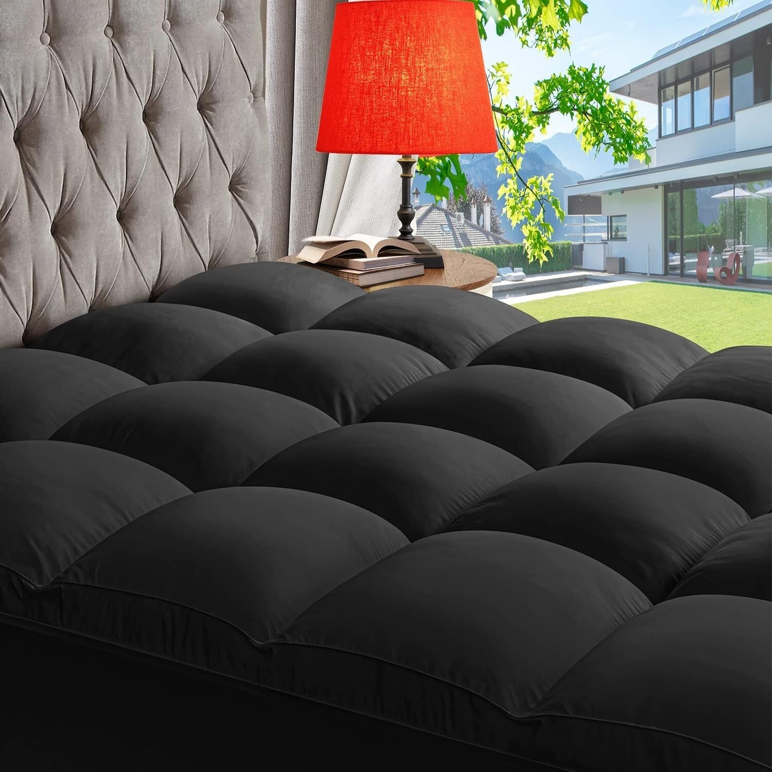 Cozy Down Alternative California King Mattress Pad - King Size with Deep Pocket