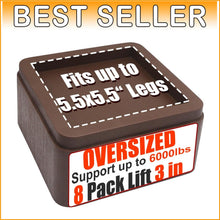 Load image into Gallery viewer, Stackable Bed &amp; Furniture Risers - Heavy Duty 6000lbs Capacity for Every Room