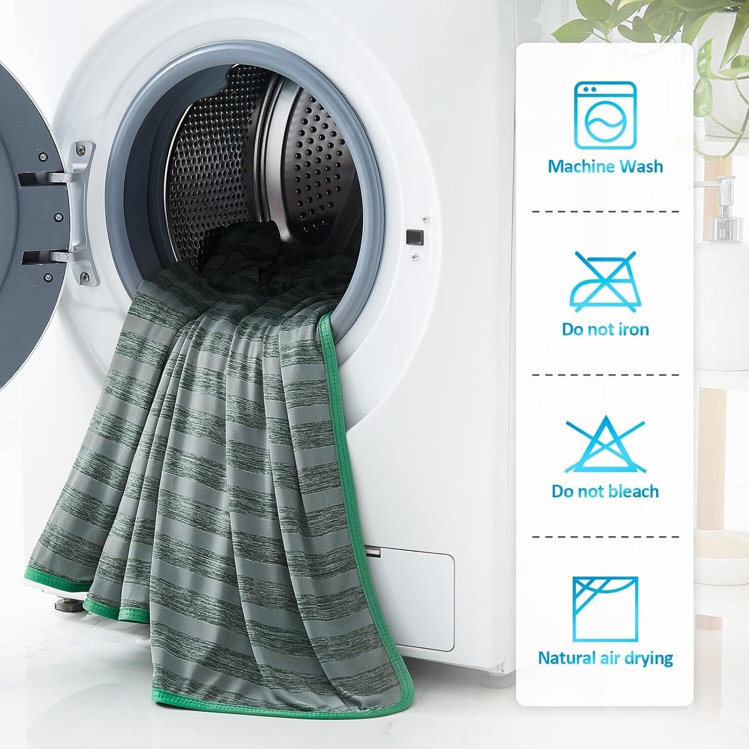 90"x90" Queen Size Cooling Blanket for Hot Sleepers - Ultra Breathable Comfort