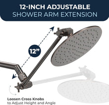 Load image into Gallery viewer, Elevate Your Shower Experience: 12-Inch Solid Brass Extension Arm in Bronze