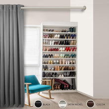 Load image into Gallery viewer, Stylish 1.5" Satin Nickel Closet Rod with Easy Installation, 28-48" Adjustable