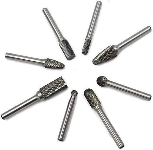 Durable 8-Piece Rotary Burr Set - Heavy Duty Carbide for Engraving & Sculpting