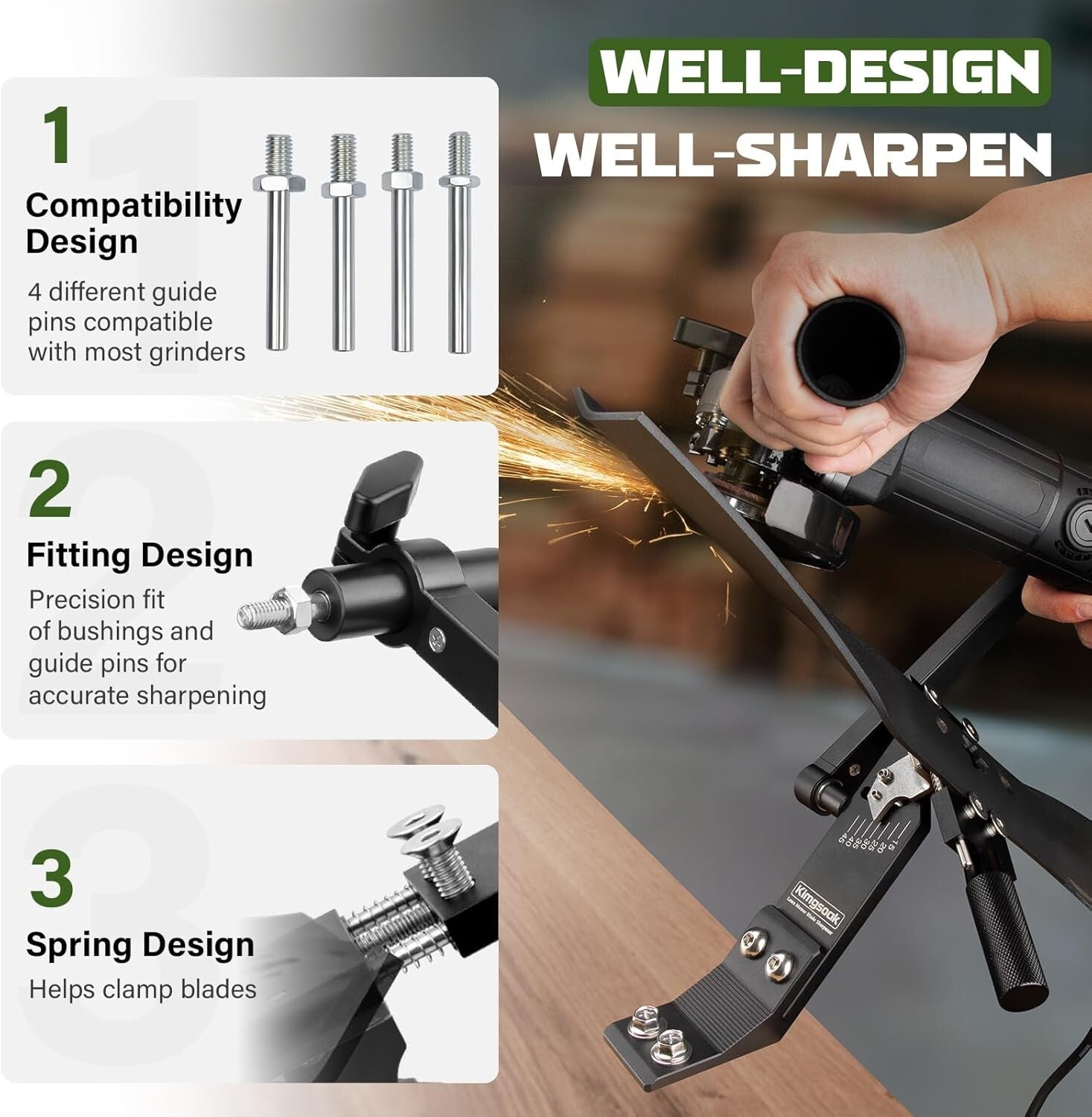 Versatile Lawn Mower Blade Sharpener with Balancer - Elevate Your Mowing Game