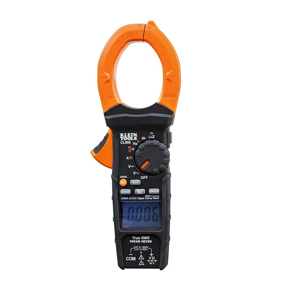 Versatile Digital Clamp Meter with True RMS and Auto-Ranging, 2000A Capacity