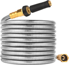 Load image into Gallery viewer, Heavy-Duty 50 FT 304 Stainless Steel Hose - Puncture Resistant and Connectable