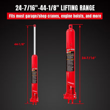 Load image into Gallery viewer, Heavy-Duty Hydraulic Long Ram Jack 8 Ton Capacity with Glide Pump - Red