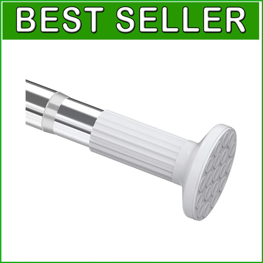 Durable Stainless Steel Tension Curtain Rod - 51-126 inch, No Drill Installation