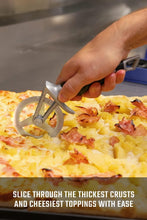 Load image into Gallery viewer, Professional Stainless Steel Pizza Cutter with Safety Thumb Guard &amp; Cover