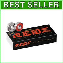 Load image into Gallery viewer, Skate Rated REDS Bearings 8mm, 16 Pack - Speed, Durability, and Affordability