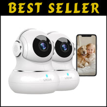 Load image into Gallery viewer, Complete Indoor Surveillance: 2-Pack 2K Cameras with Night Vision &amp; App Control