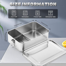 Load image into Gallery viewer, 4-Piece Leak-Proof Stainless Steel Bento Lunch Box Set, Ideal for Work &amp; Picnics