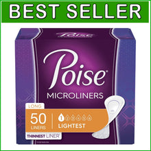 Load image into Gallery viewer, Discreet Long Micro Liners for Light Bladder Leaks - 50 Pack, Unscented Comfort
