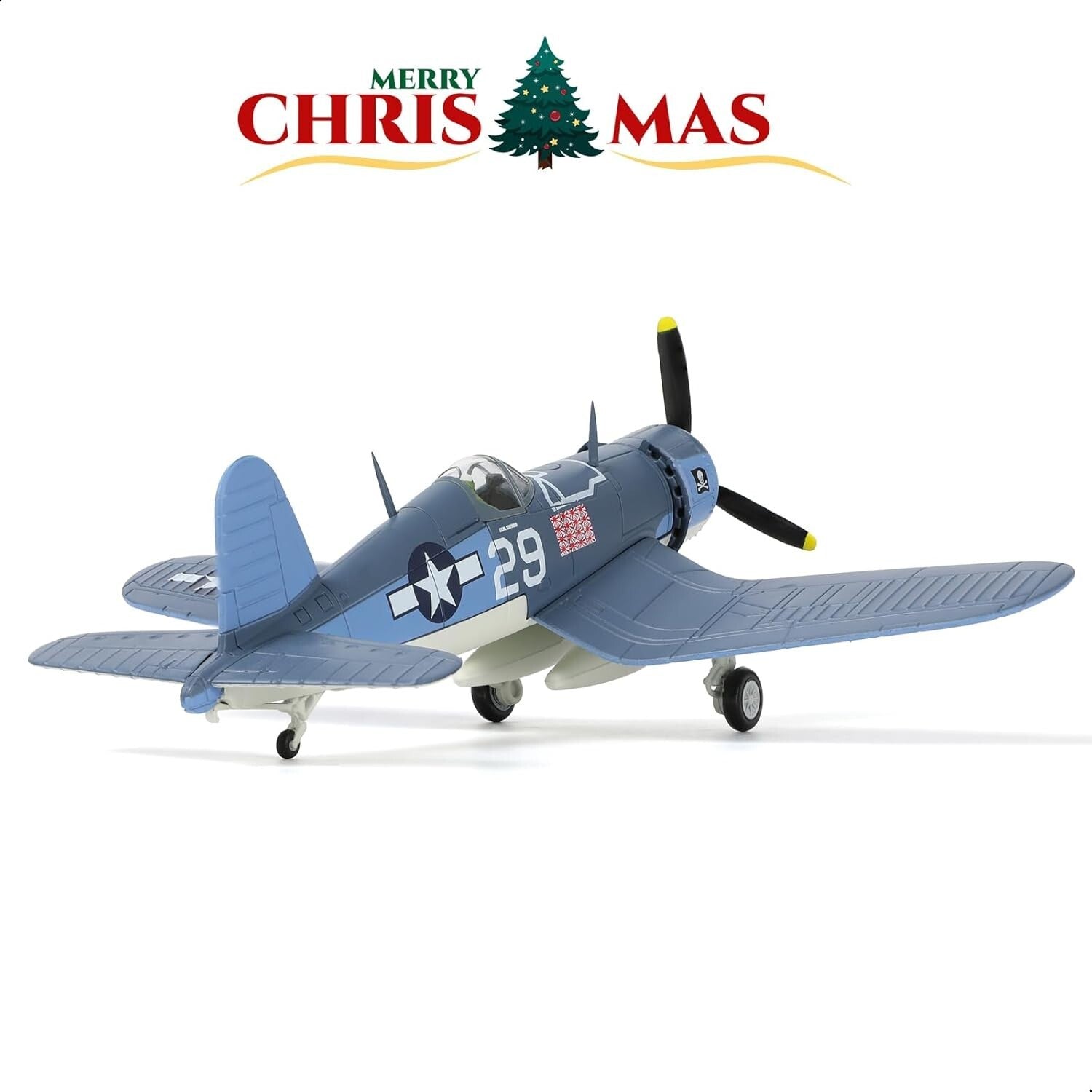 Metal F-4U Corsair Fighter Model - 1/72 Scale WWII Plane for Gift or Display
