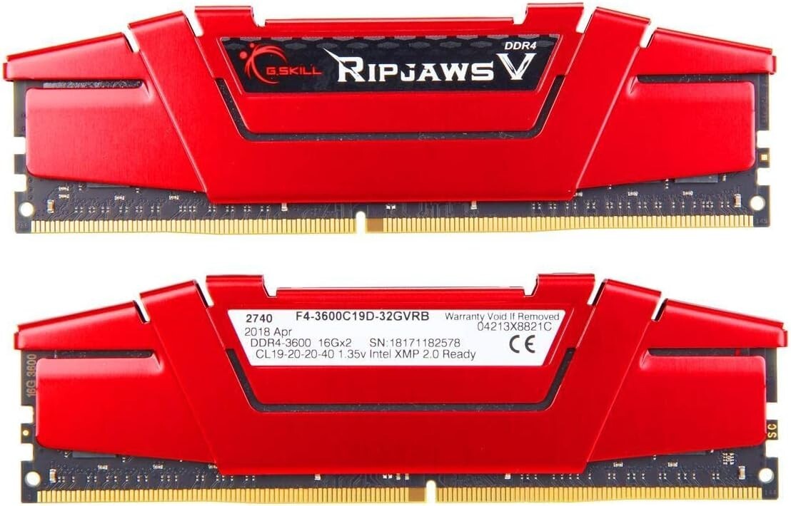 High-Speed 3600MT/s Ripjaws V Series RAM 32GB - Perfect for High-Performance PCs