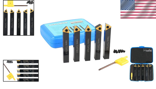 5 Pc 1/2'' Indexable Carbide Turning Tool Set for Precision Machining