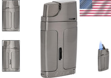 Load image into Gallery viewer, ELX Double Jet Flame Torch Lighter - Built-in Cigar Punch &amp; Adjustment Wheel