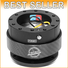 Load image into Gallery viewer, NRG Gen 2.0 Black Steering Wheel Quick Release Kit - Carbon Fiber, Universal Fit