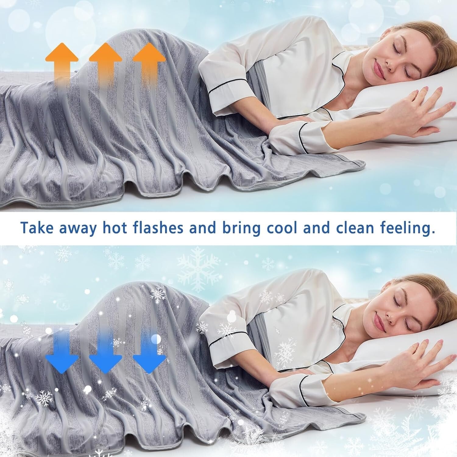 Double-Sided Cooling Blanket for King Size Beds - Silky Softness, Summer Comfort