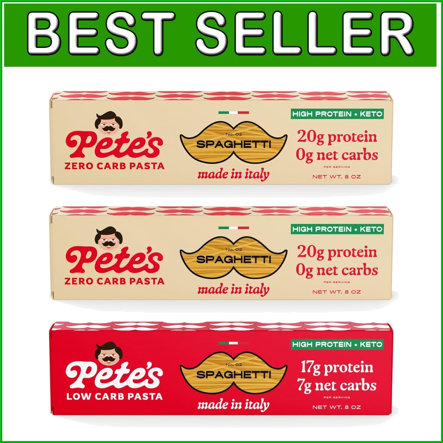 Crafted Italian Spaghetti - High Protein, Zero Carb, Perfect for Keto Diets