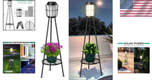 Load image into Gallery viewer, Art Deco Waterproof Solar Floor Lamps - 2 Pack with Touch Control &amp; Metal Base