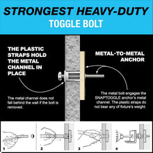 Load image into Gallery viewer, Zinc-Coated 3/16-24 Toggle Bolts with Pan Screws - Superior Holding for Projects