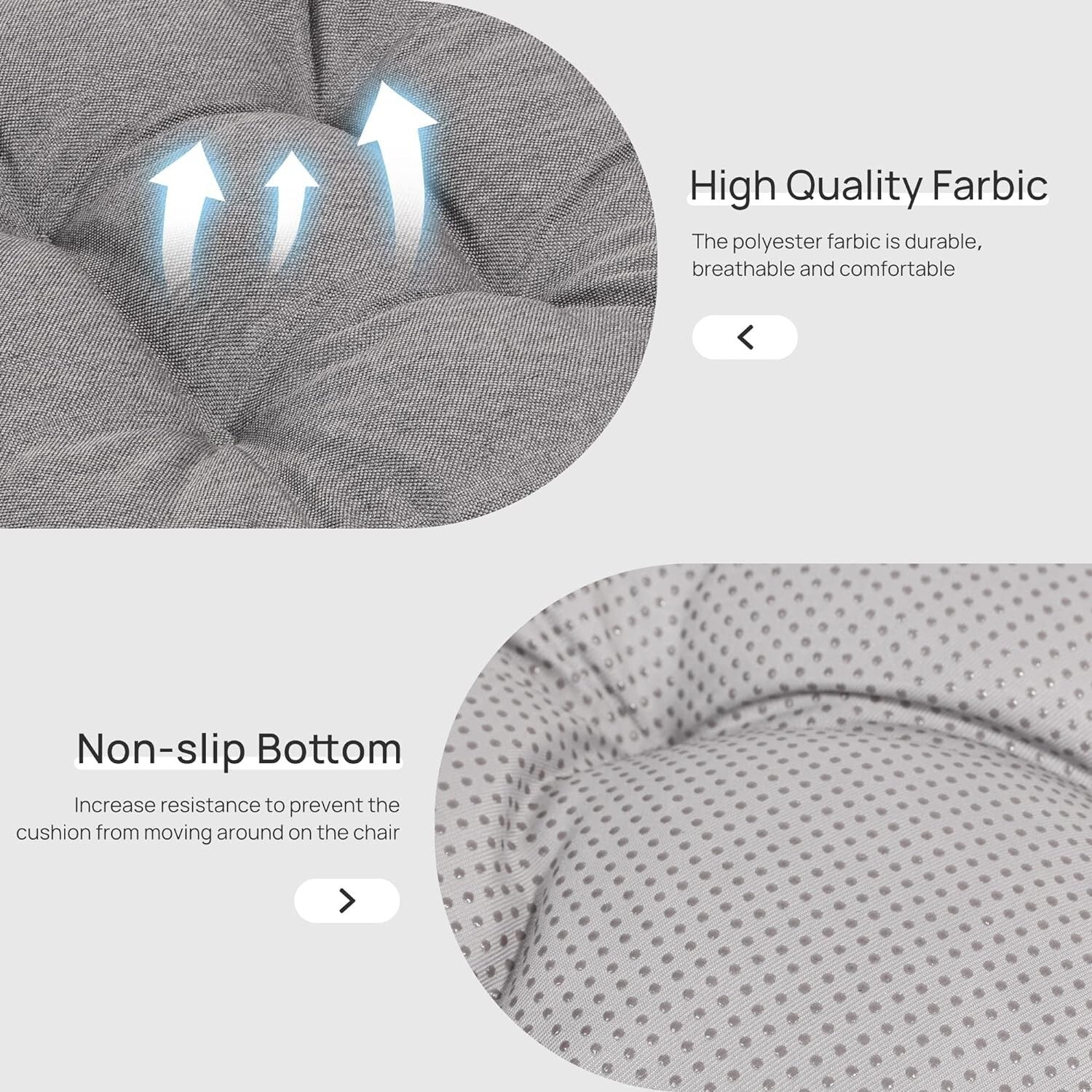 15.5" Square Memory Foam Seat Cushions - Indoor/Outdoor Plush Pads - 4 Pack