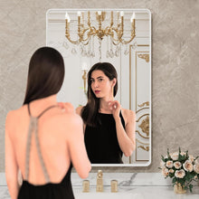 Load image into Gallery viewer, Large 24x36 Brushed Finish Aluminum Bathroom Mirror - Horizontal/Vertical Mount