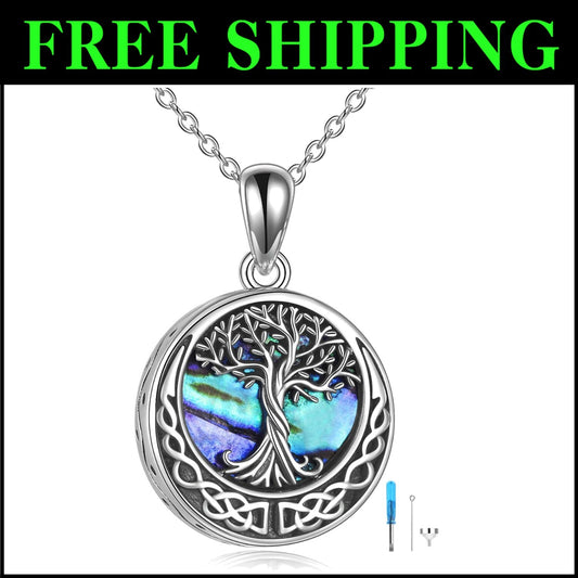 Cremation Ashes Tree of Life Necklace: Hypoallergenic Sterling Silver Jewelry
