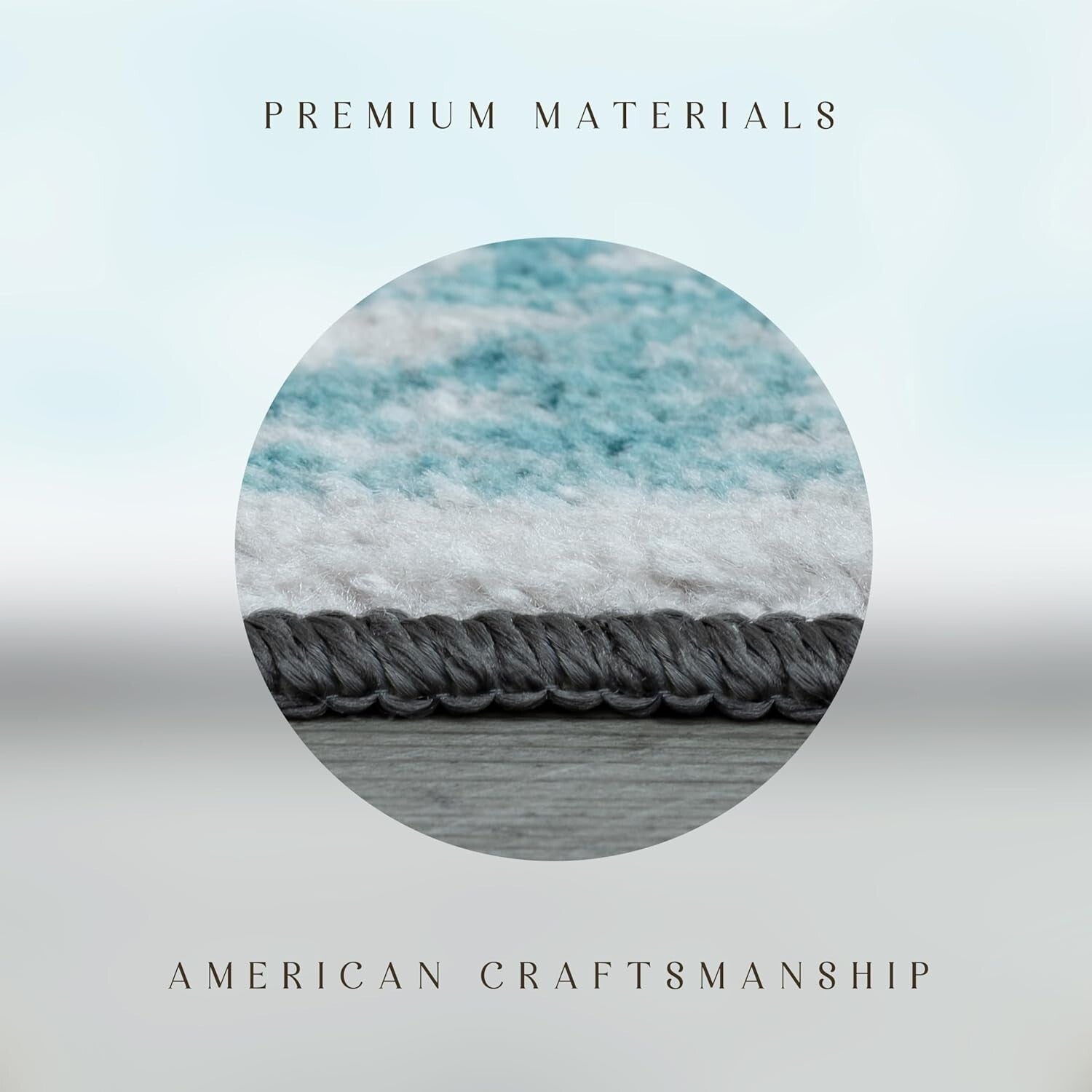 Stain-Resistant Blue/Grey Rug 5'x7' - Non-Slip & Stylish for Indoor Spaces