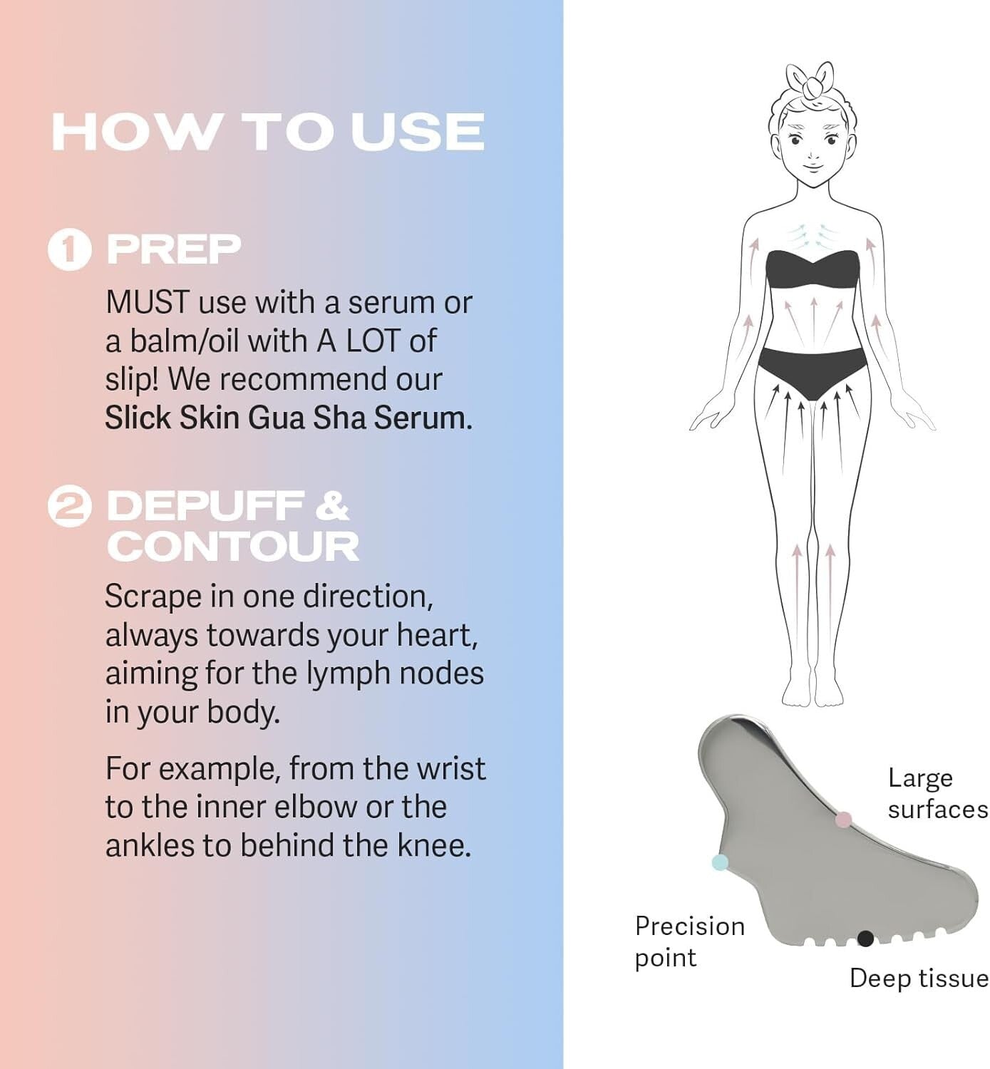 Manual Stainless Steel Gua Sha Tool for Deep Tissue and Plantar Fasciitis Relief