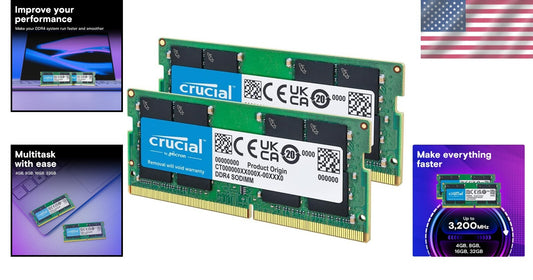 Upgrade Your Laptop with 64GB Dual Module RAM Kit - 3200MHz Speed, Easy Install