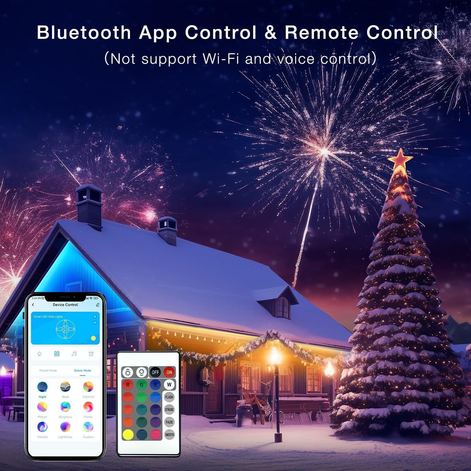 200ft IP67 Waterproof LED Strip Lights with Remote & App Control – RGB Ambiance