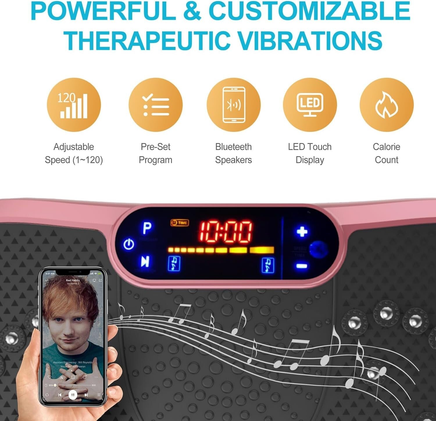 Bluetooth-Enabled Full Body Vibration Plate - Achieve Effective Workouts at Home