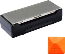 Load image into Gallery viewer, 8x3 Double-Sided Diamond Whetstone with Angle Guide &amp; Non-Slip Storage Base
