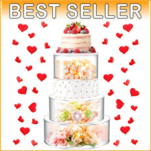 Load image into Gallery viewer, Versatile 3-Tier Acrylic Cake Stands with LED Lights for Celebratory Displays