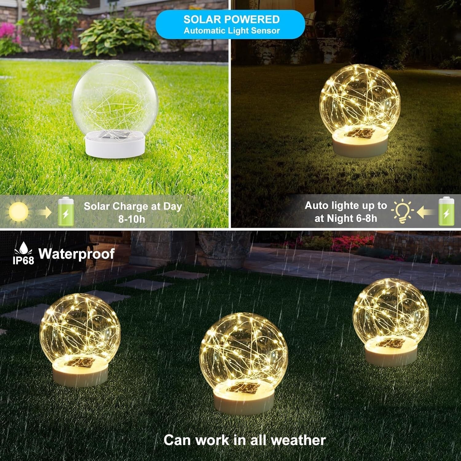 Enchanting 6.5 Inch Solar Powered Floating Pool Lights - Waterproof Mood Setters