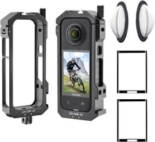 Load image into Gallery viewer, Premium Camera Protection Kit: Aluminum Housing &amp; 2x 9H Glass Screen Protectors