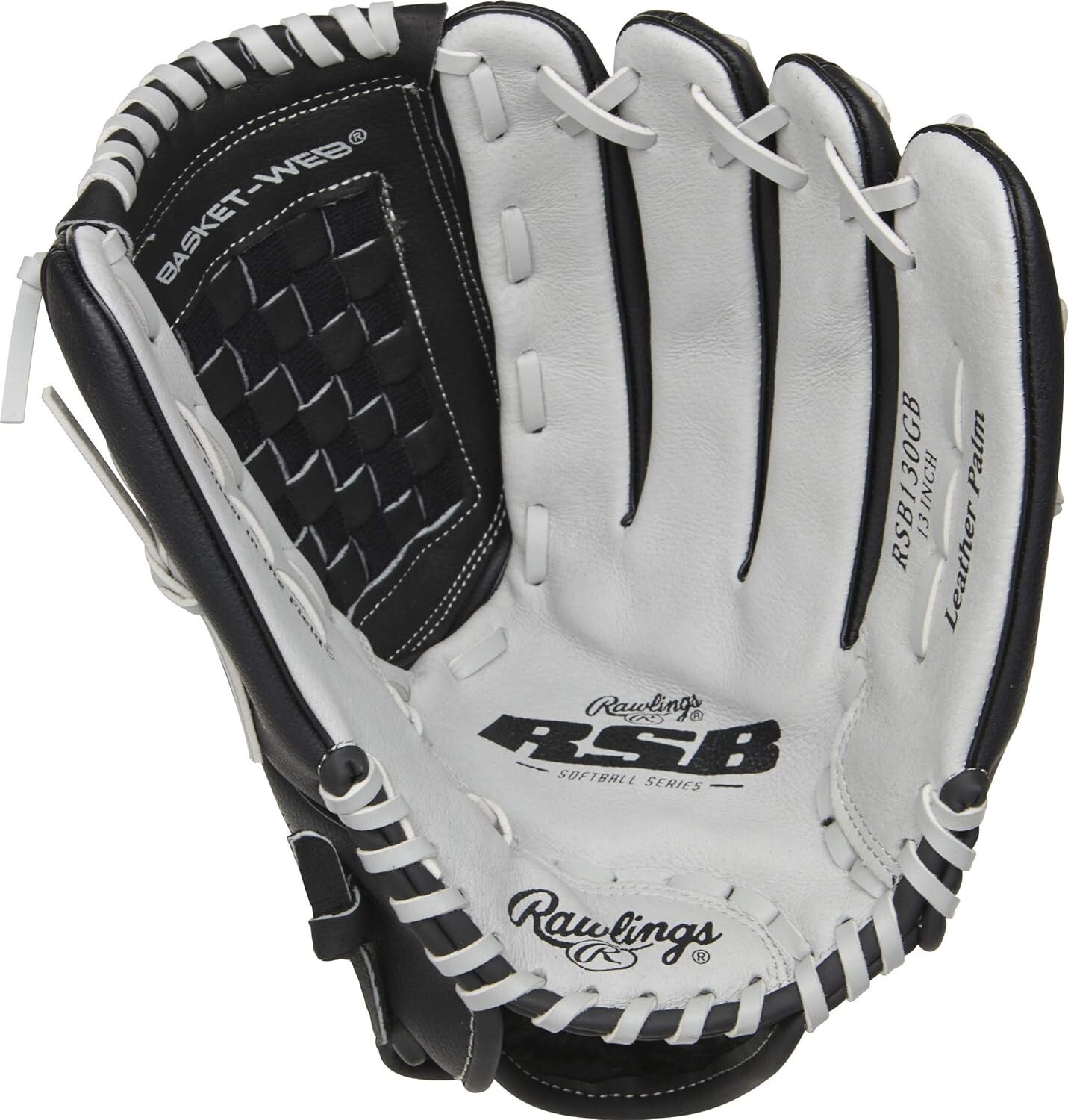 Durable Basket Web Glove for Adult Slowpitch Softball - Right Hand Throw Design