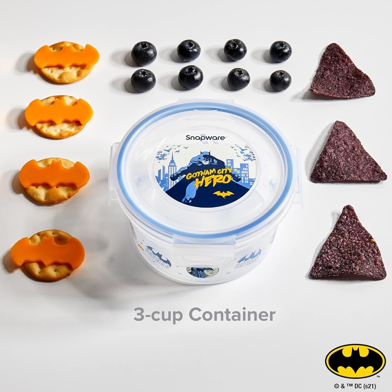8-Pc Batman Food Storage Set: BPA-Free Meal Prep Containers with Locking Lids